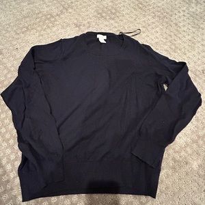 Plain navy sweater